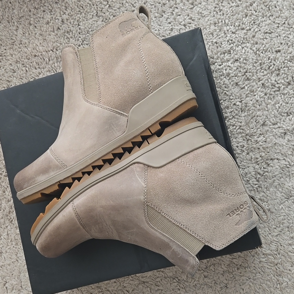 Sorel Taupe Pull-On Ankle Boots - Picture 4 of 8